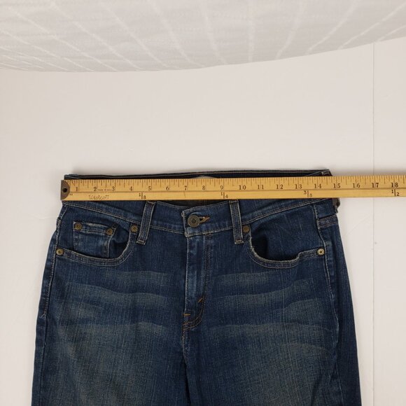 Levis 6 Short Bootcut 515 Blue Wash Women Jeans Denim Petite - Picture 9 of 14